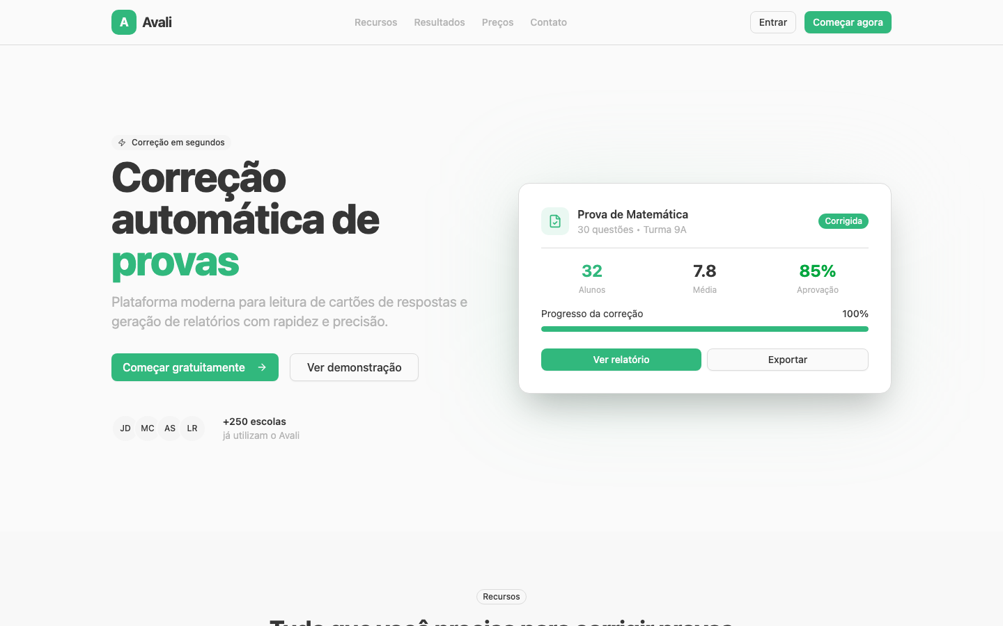 Avali - Automated Exam Grading