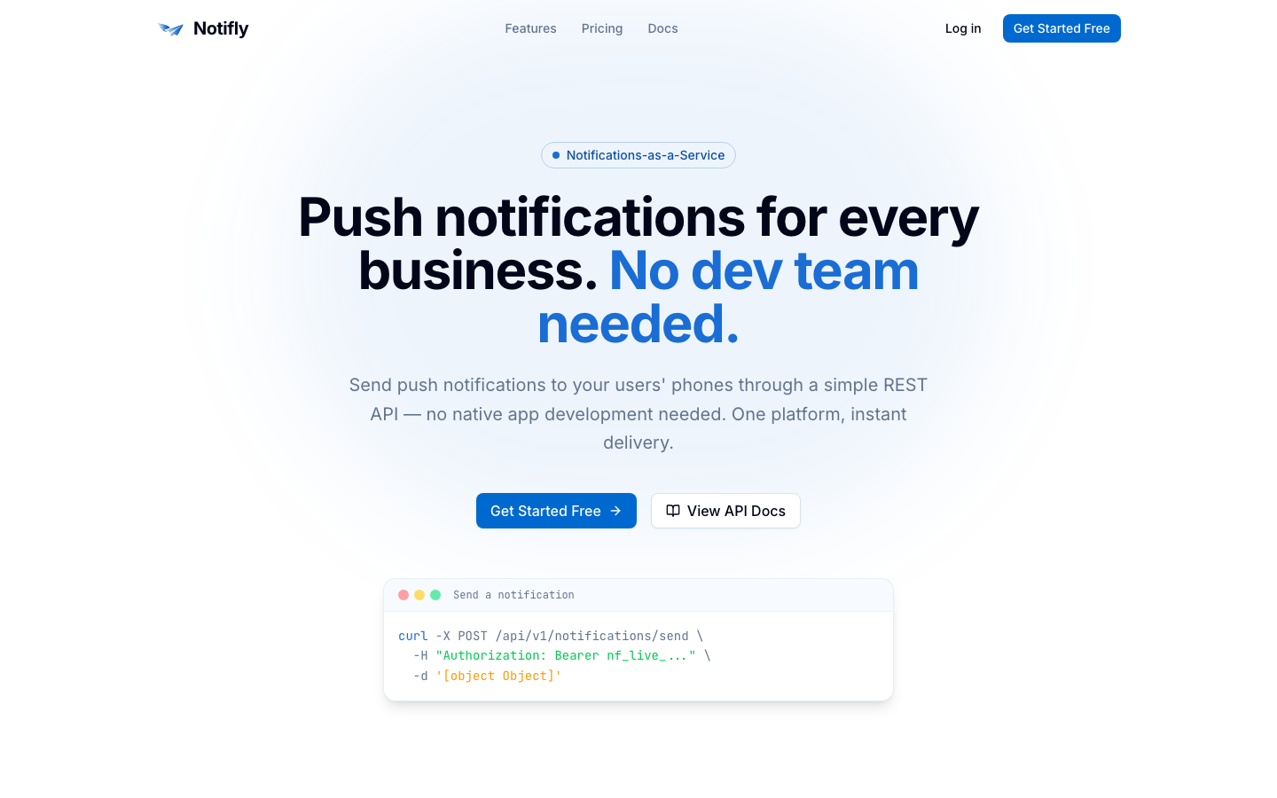 Notifly - Notifications as a Service
